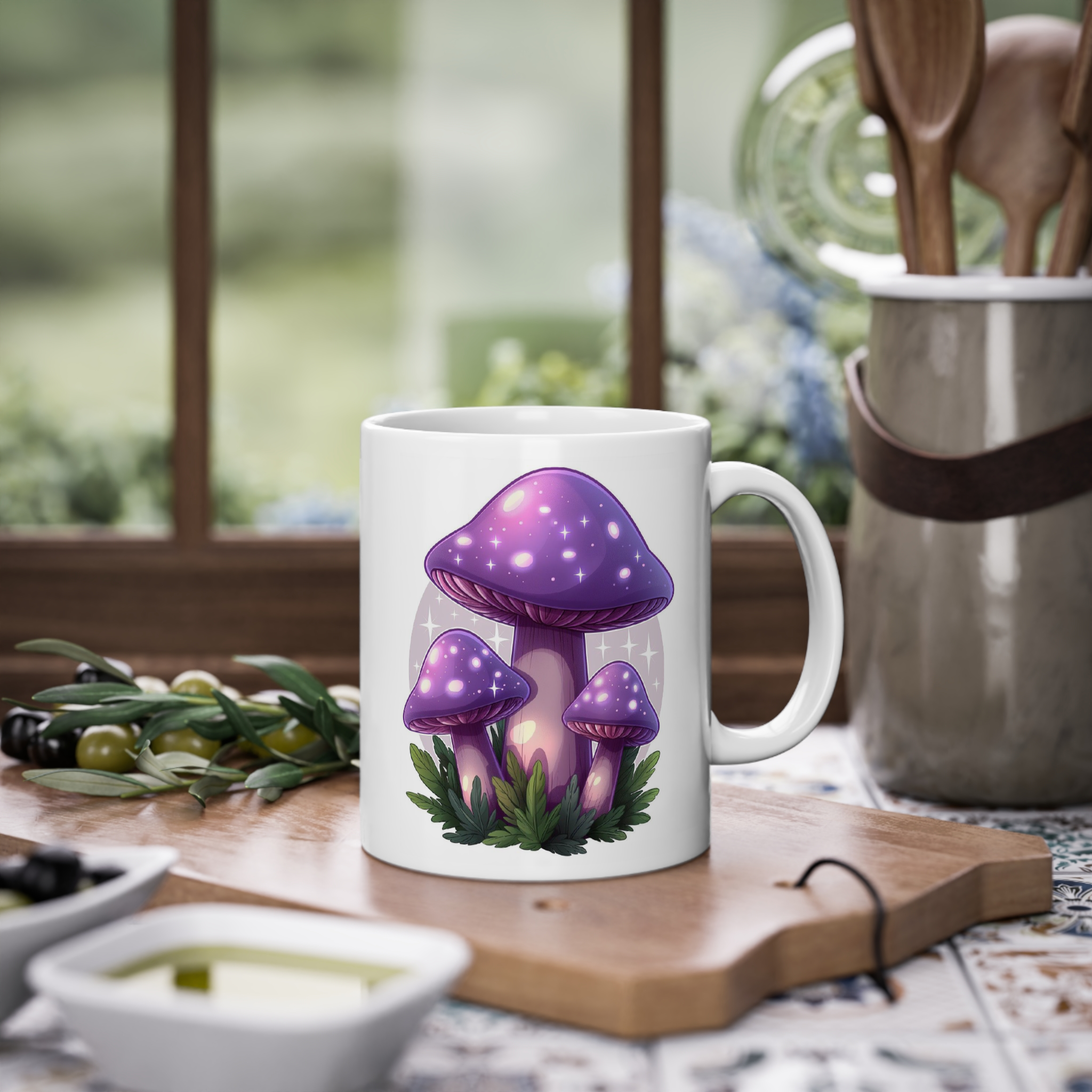 ماگ سرامیک طرح قارچ کارتونیزمینه ۱3