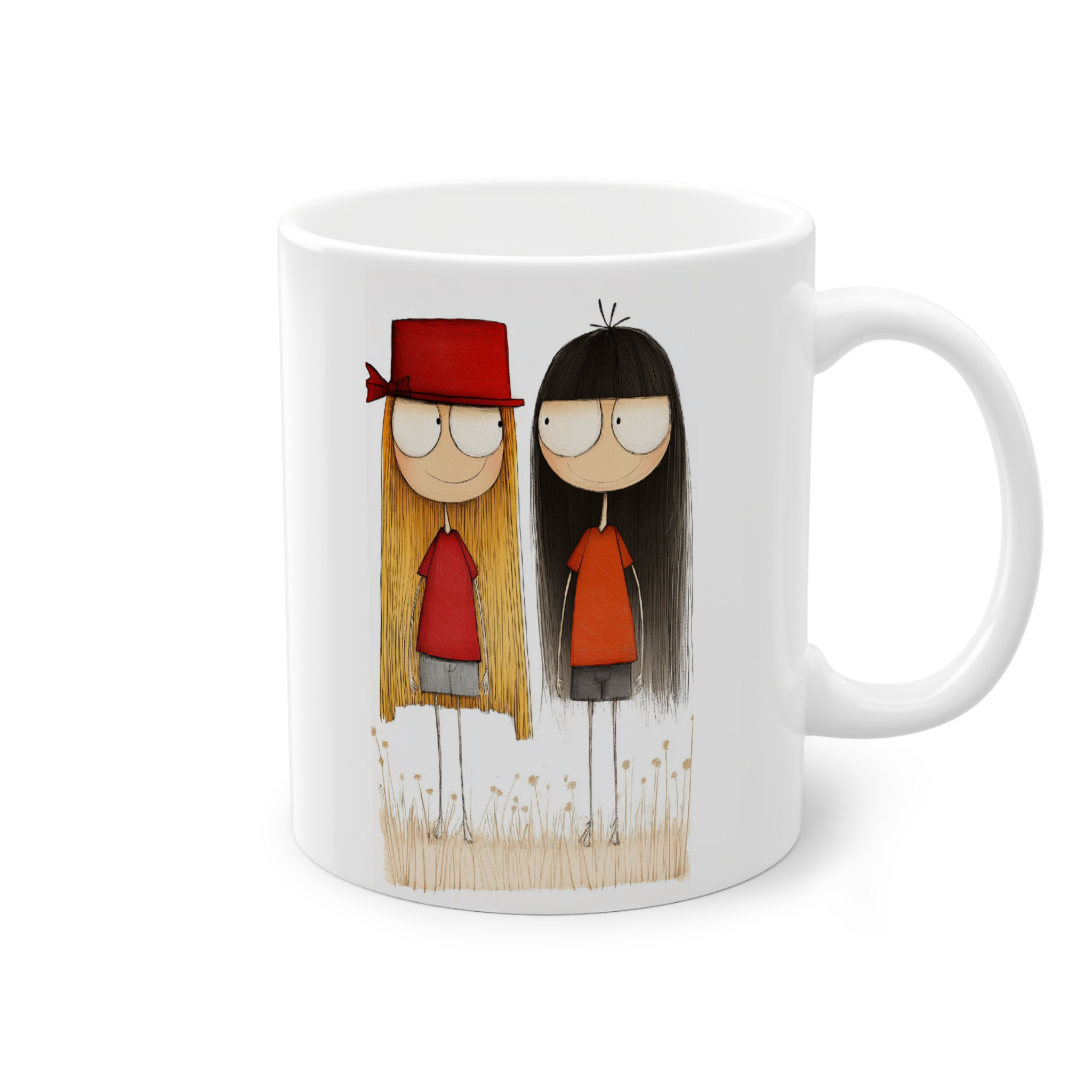 ماگ سرامیک طرح دخترانه فانتزینمای راست0