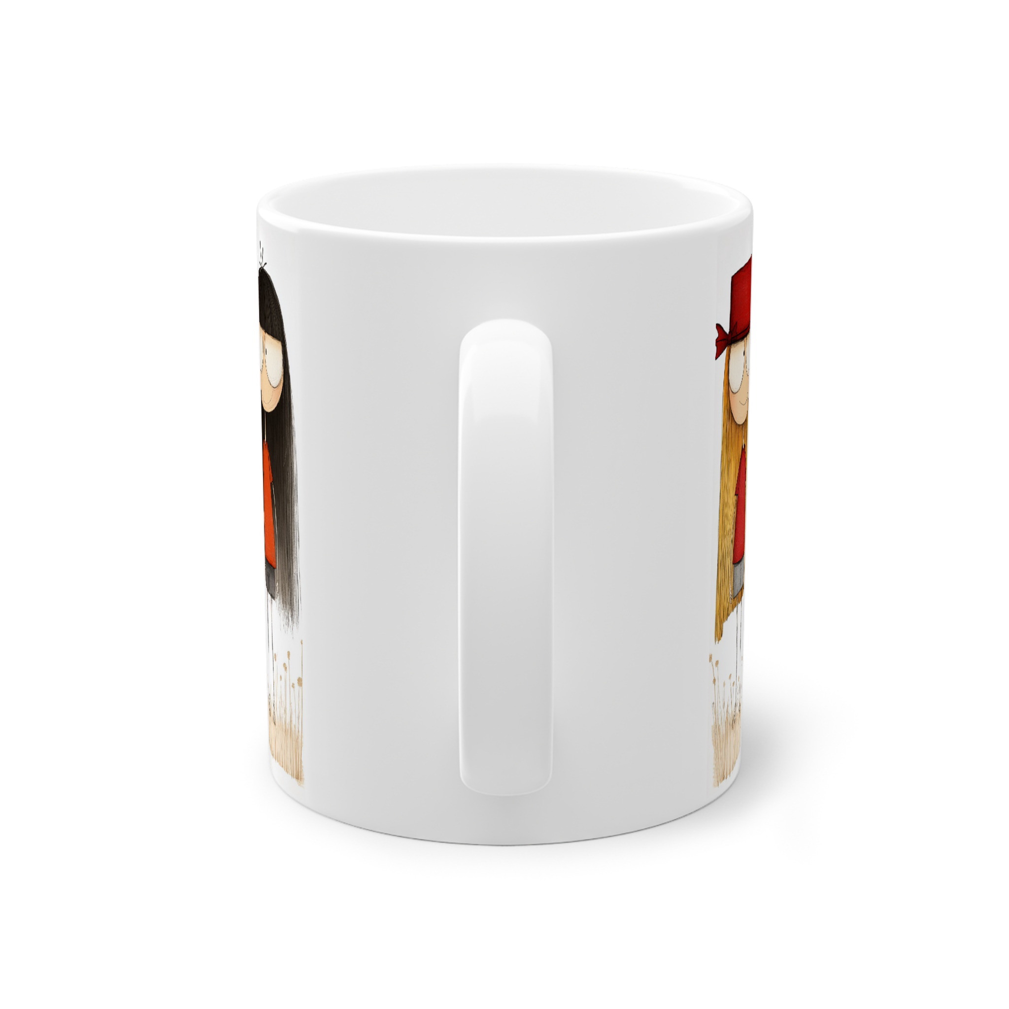 ماگ سرامیک طرح دخترانه فانتزینمای پشت2