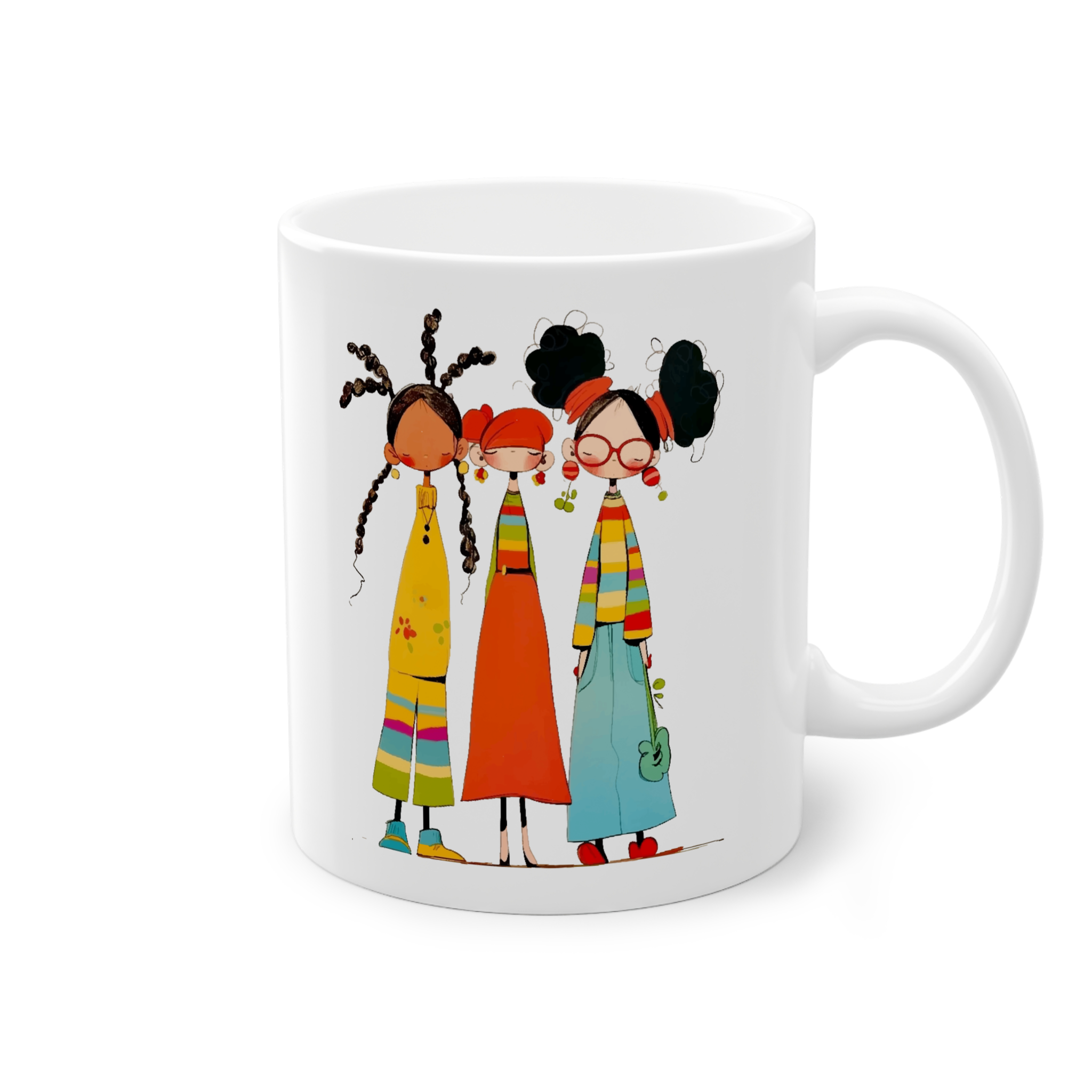 ماگ سرامیک طرح دخترانه فانتزینمای راست0