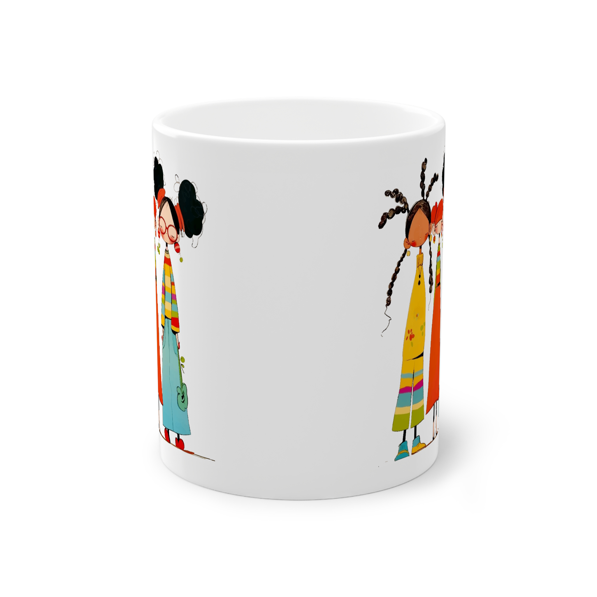 ماگ سرامیک طرح دخترانه فانتزینمای روبرو1