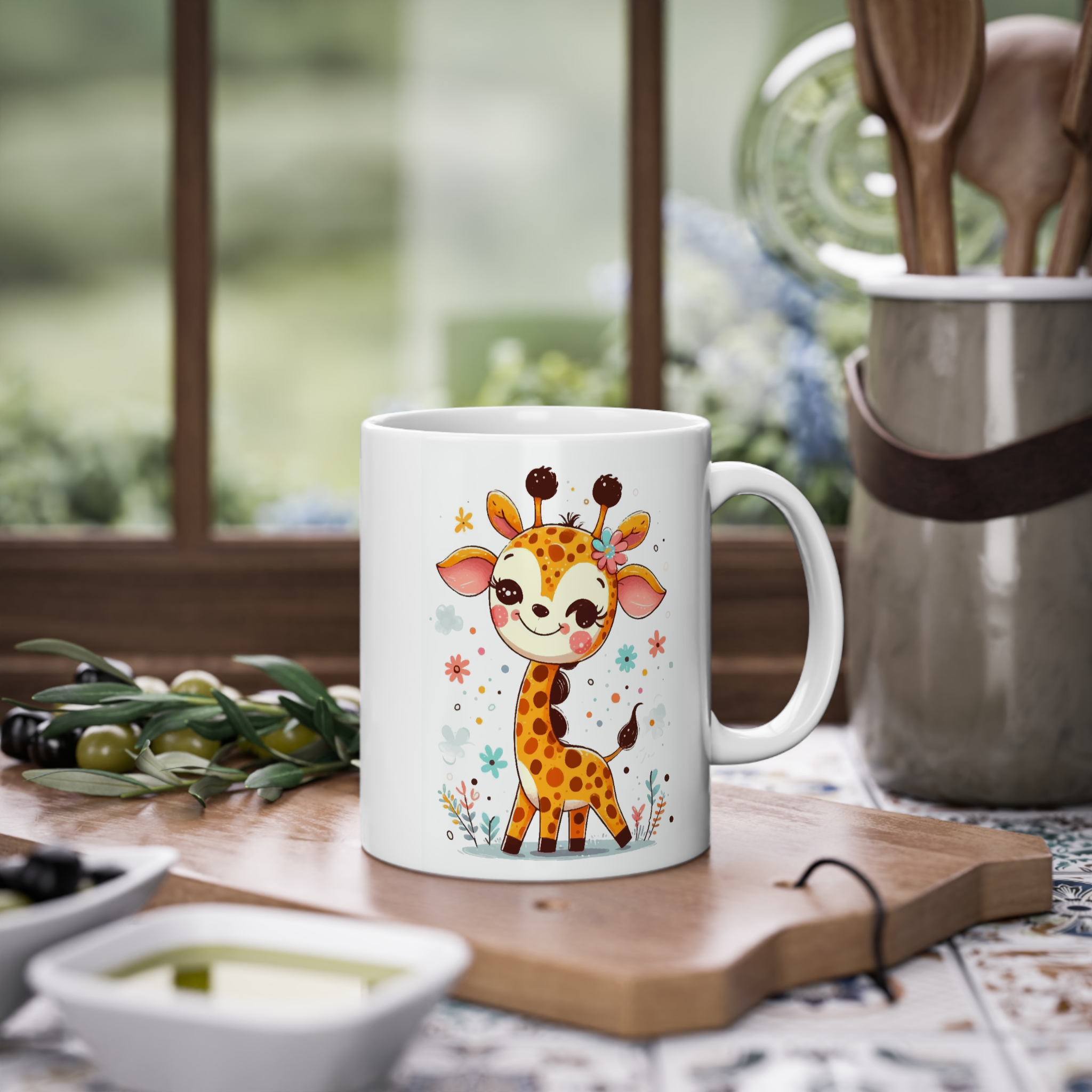 ماگ سرامیک طرح زرافه فانتزیزمینه ۱2