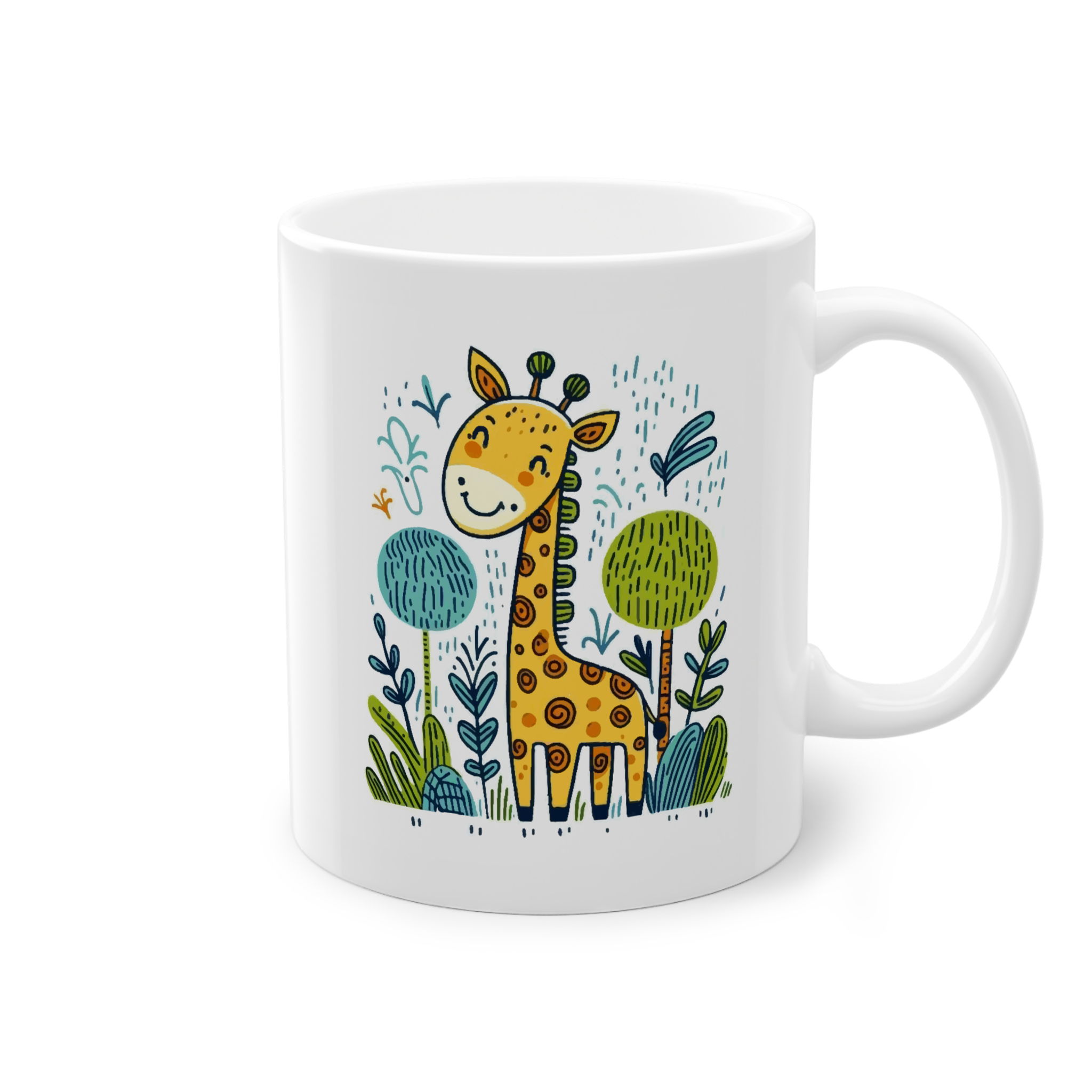 ماگ سرامیک طرح کارتونی زرافه فانتزینمای راست0