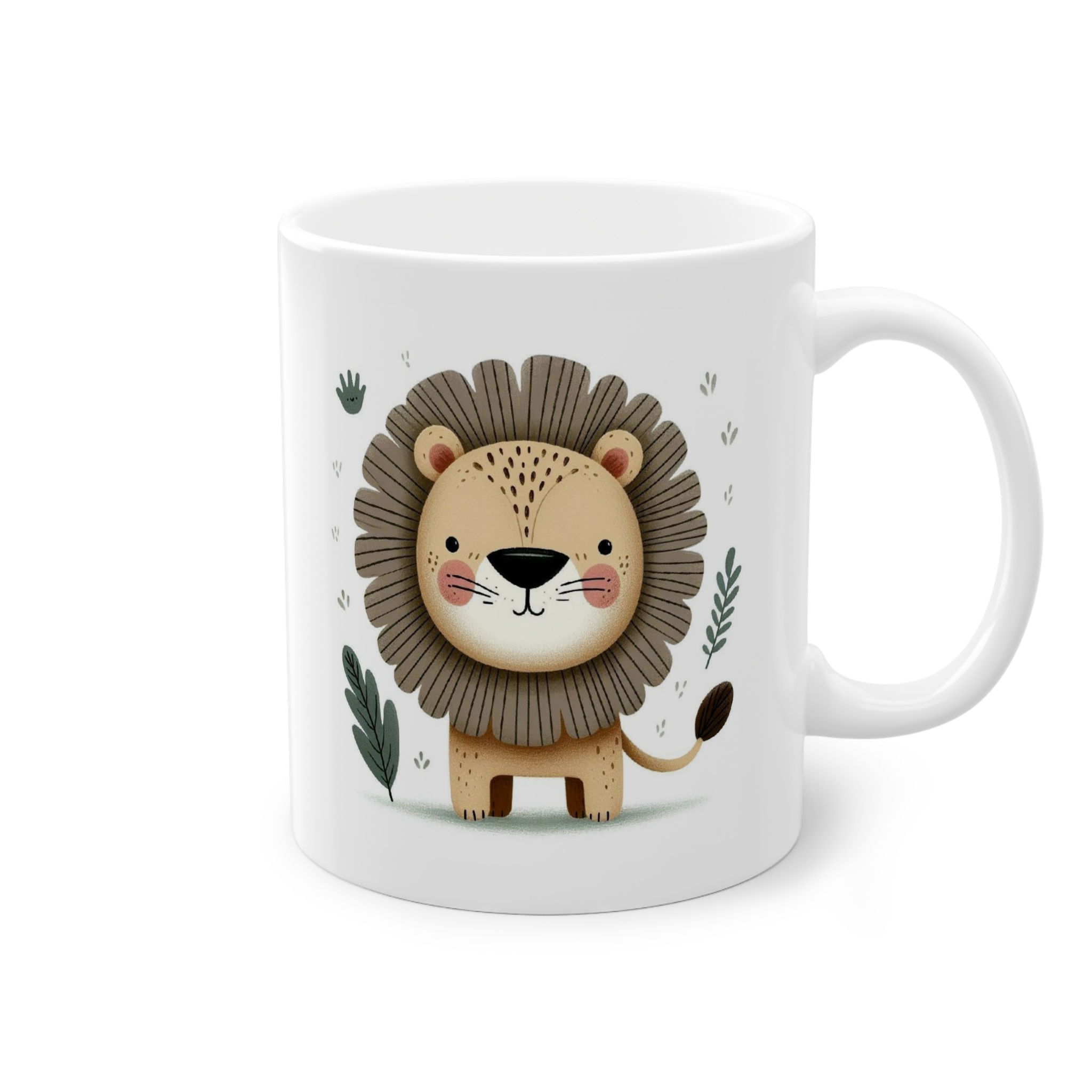 ماگ سرامیک طرح کارتونی شیر فانتزینمای راست0