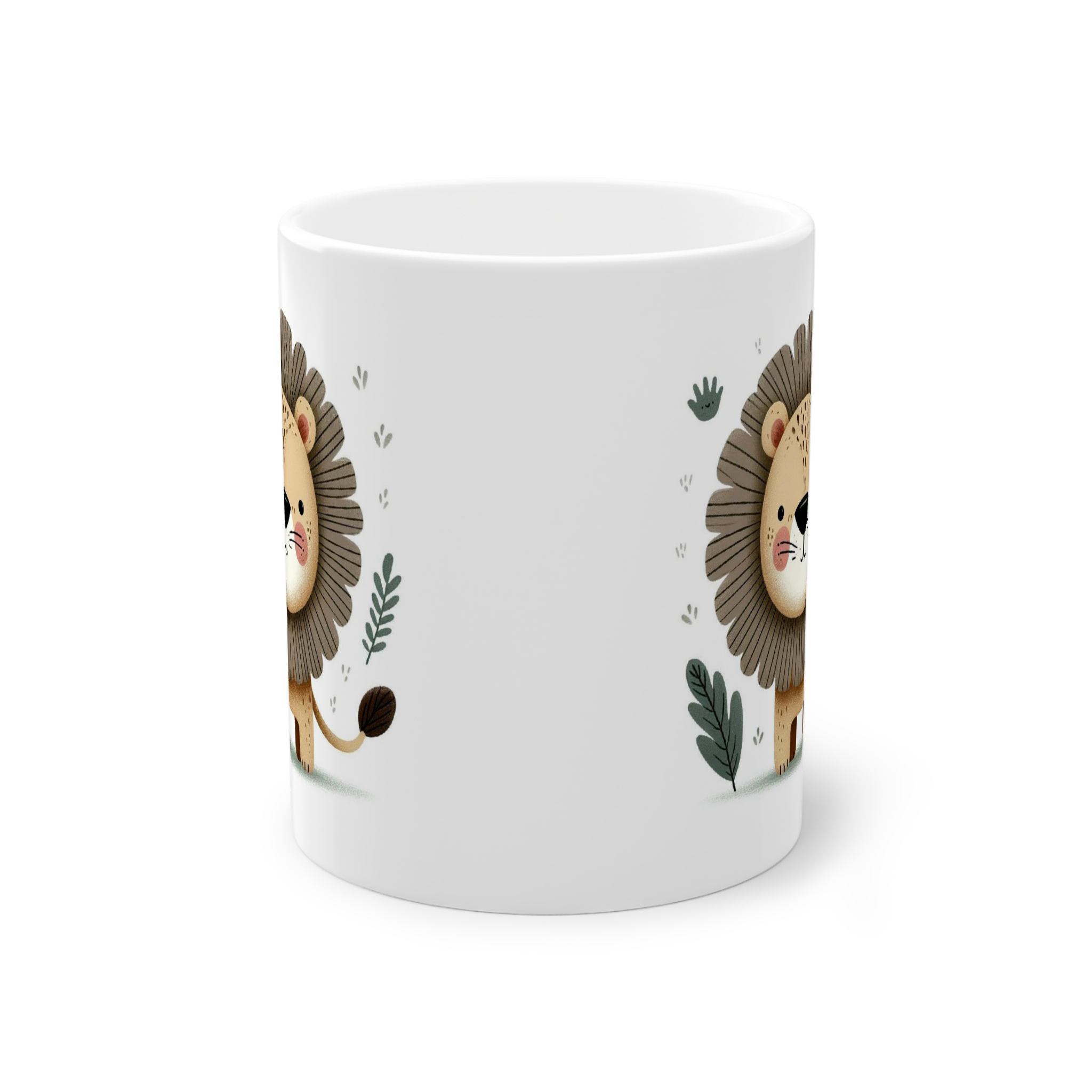 ماگ سرامیک طرح کارتونی شیر فانتزینمای روبرو1