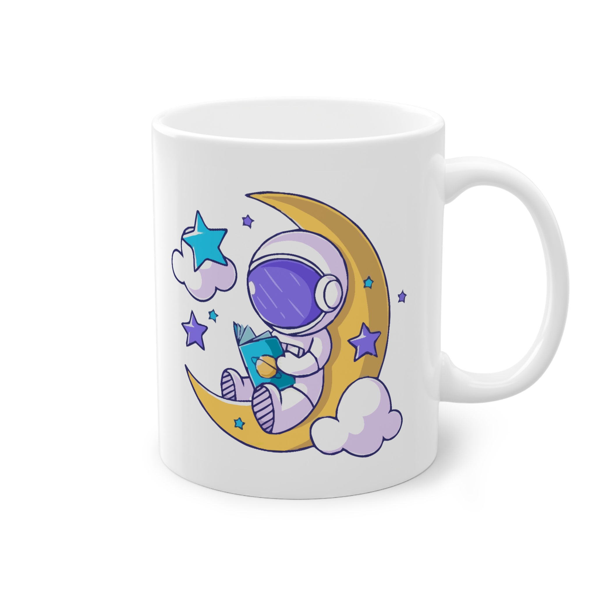 ماگ سرامیک طرح کارتونی آدم فضایینمای راست0