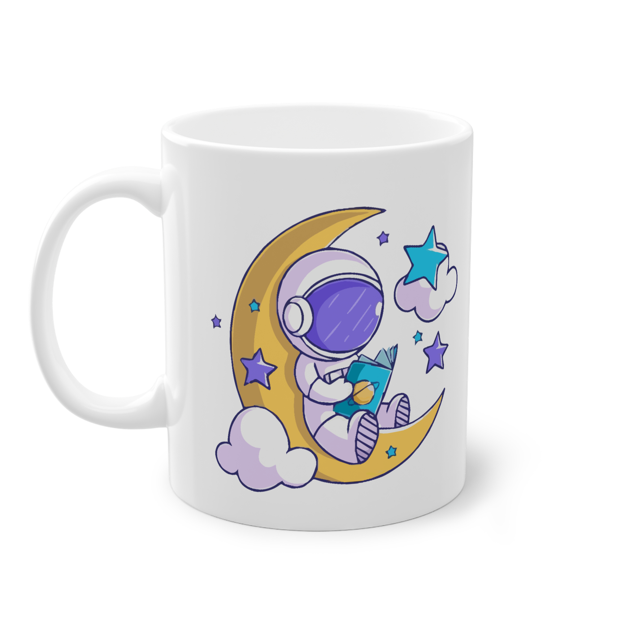 ماگ سرامیک طرح کارتونی آدم فضایینمای چپ3