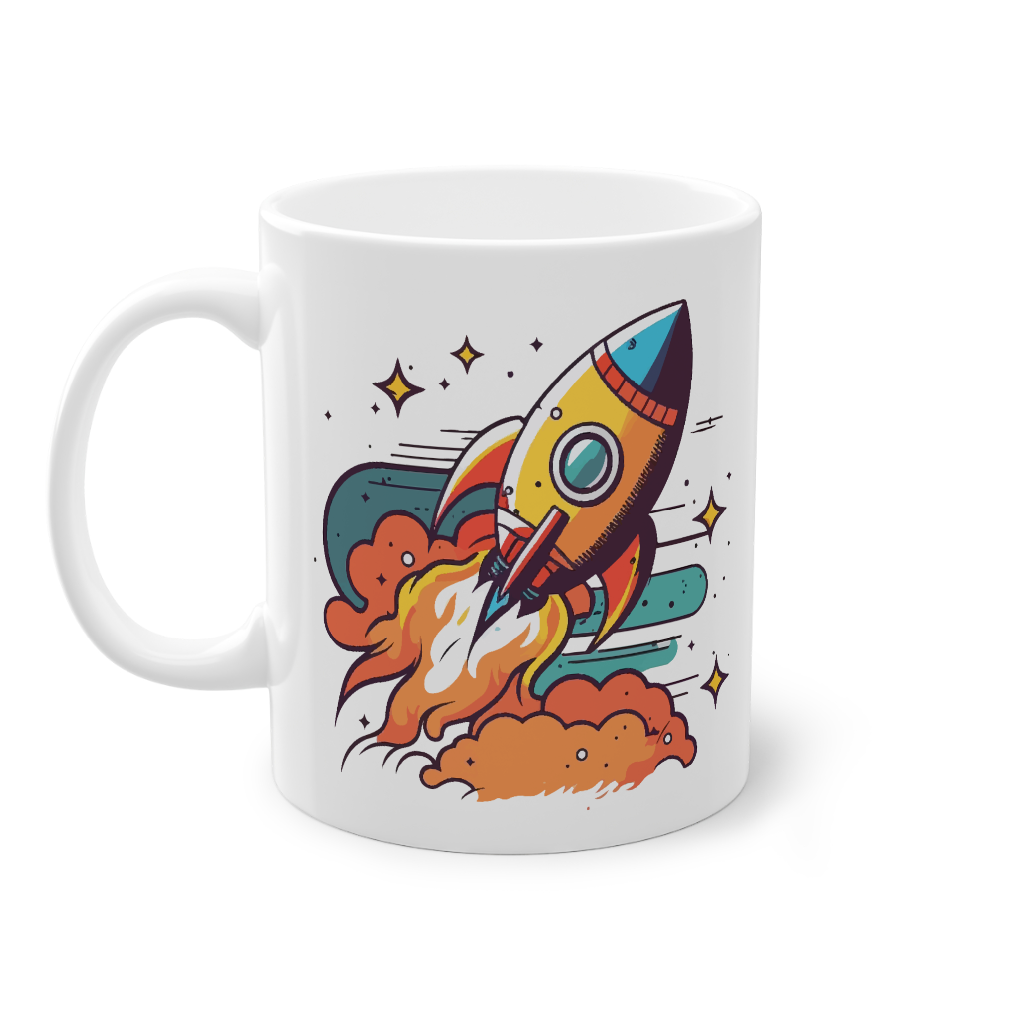 ماگ سرامیکی طرح موشک کارتونینمای چپ3