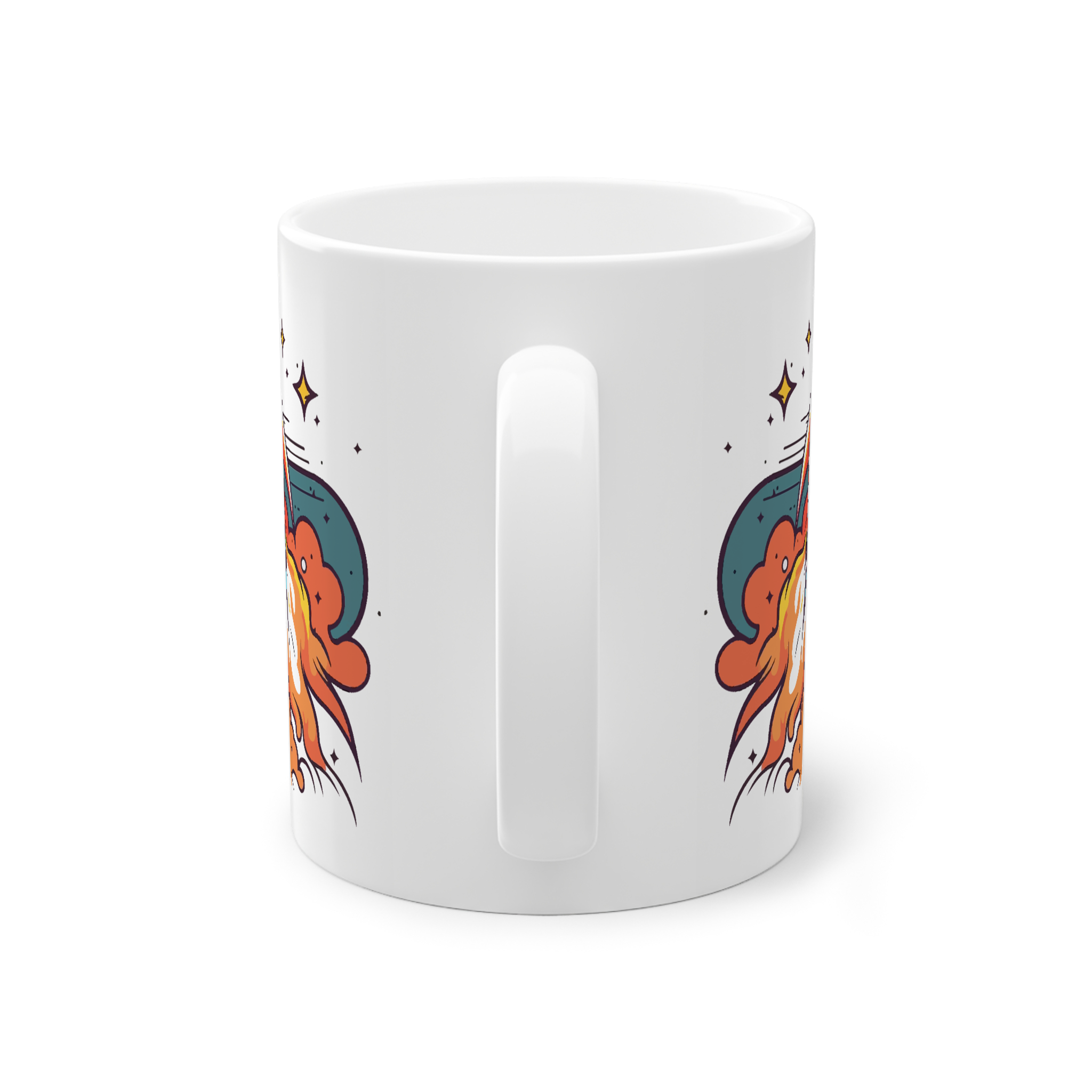 ماگ سرامیکی طرح موشک کارتونینمای پشت1