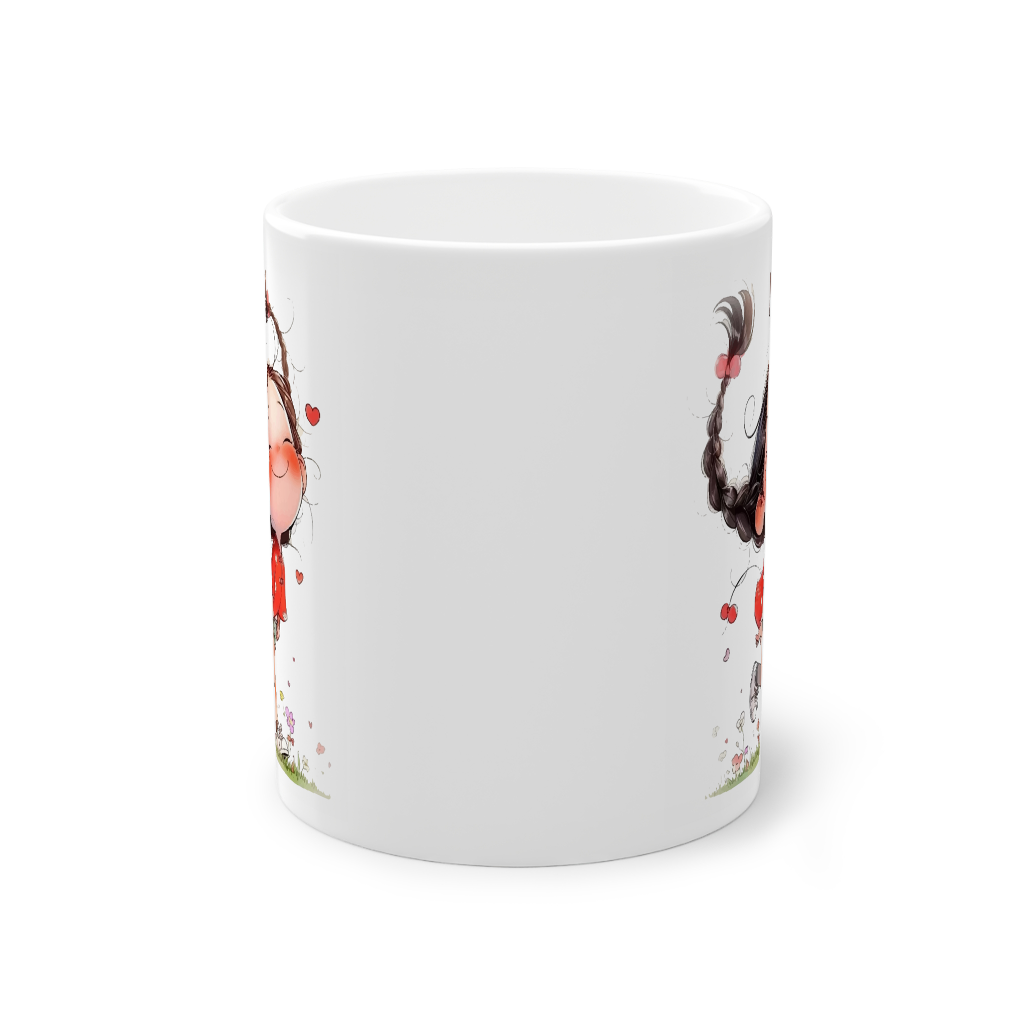 ماگ سرامیک طرح دخترانه کیوتنمای روبرو1