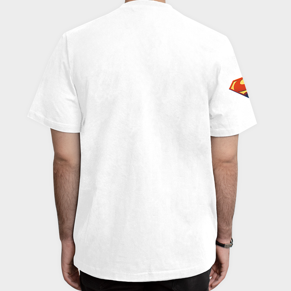 تیشرت {نماد سوپرمن} Super Manنمای پشت - رنگ سفید6