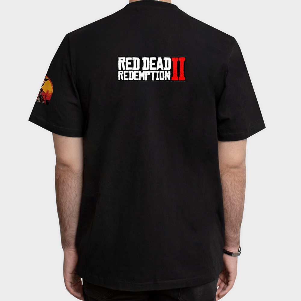تیشرت طرح red deadنمای پشت - رنگ مشکی6