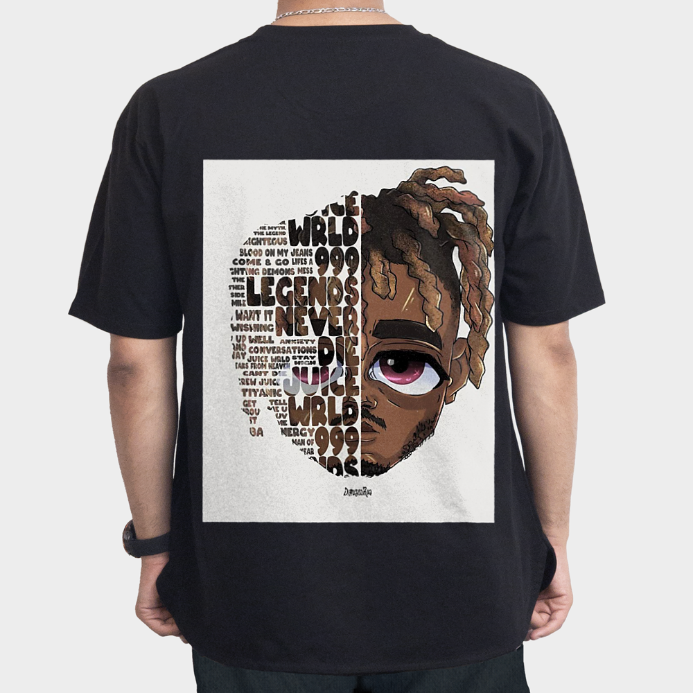 تیشرت سامورایینمای پشت ۱ - رنگ مشکی3