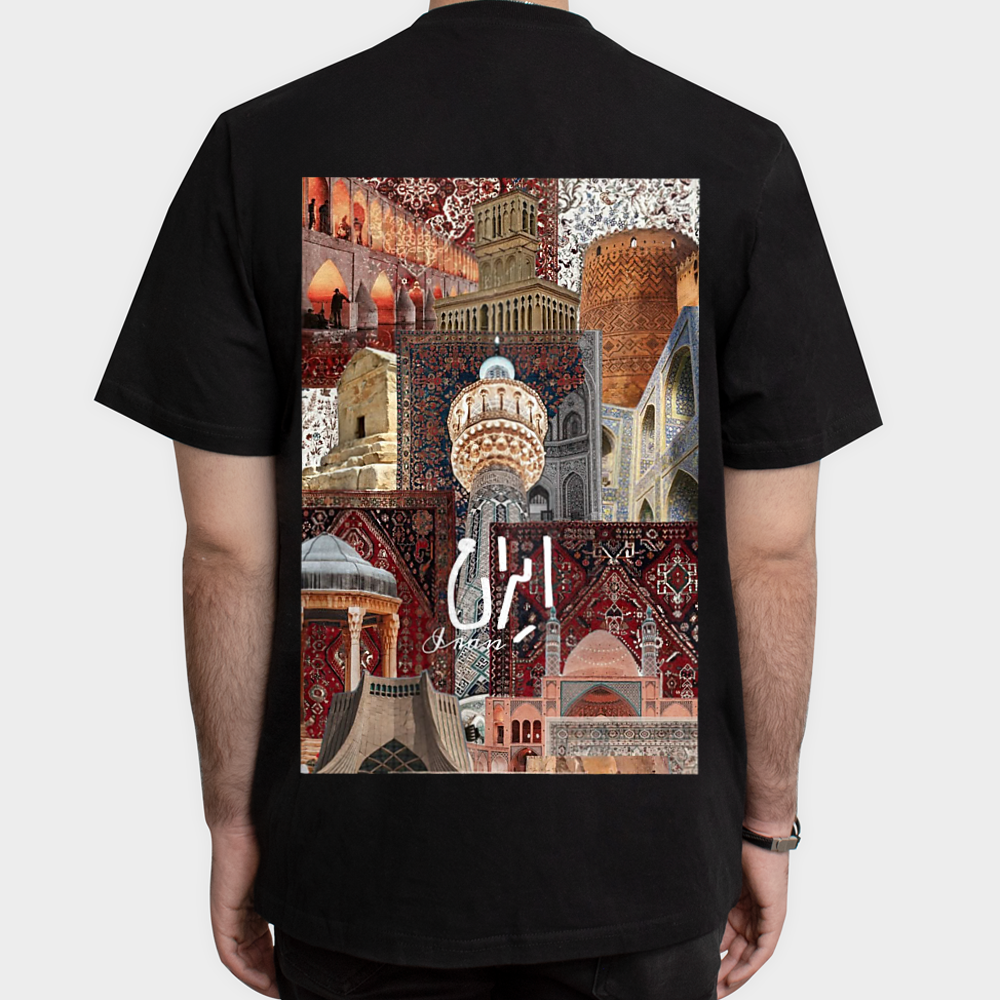 تیشرت طرح ایراننمای پشت - رنگ مشکی5