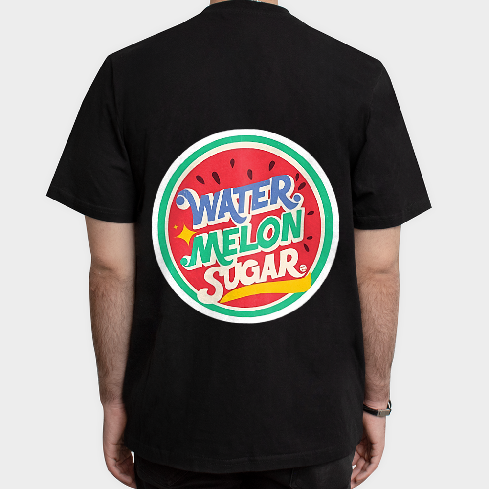 تیشرت هندوانه چشمک زننمای پشت - رنگ مشکی6