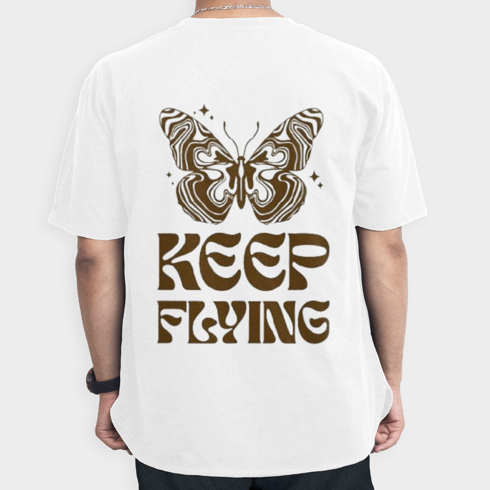 تیشرت keep flyingنمای پشت ۱ - رنگ مشکی