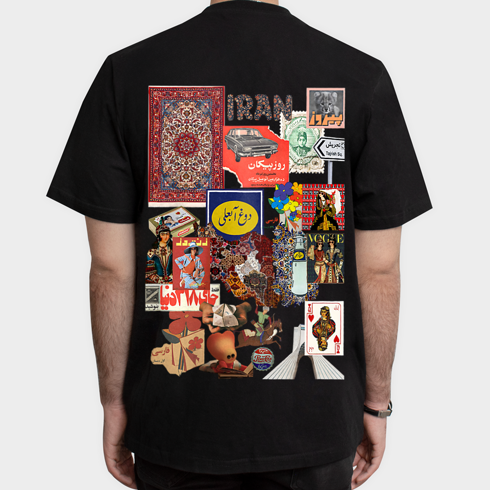 T_shirt iranنمای پشت - رنگ مشکی