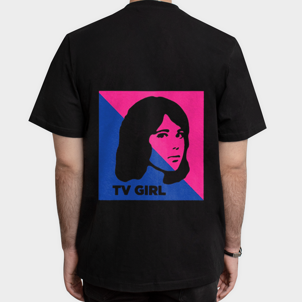 تیشرت TV girlنمای پشت - رنگ مشکی