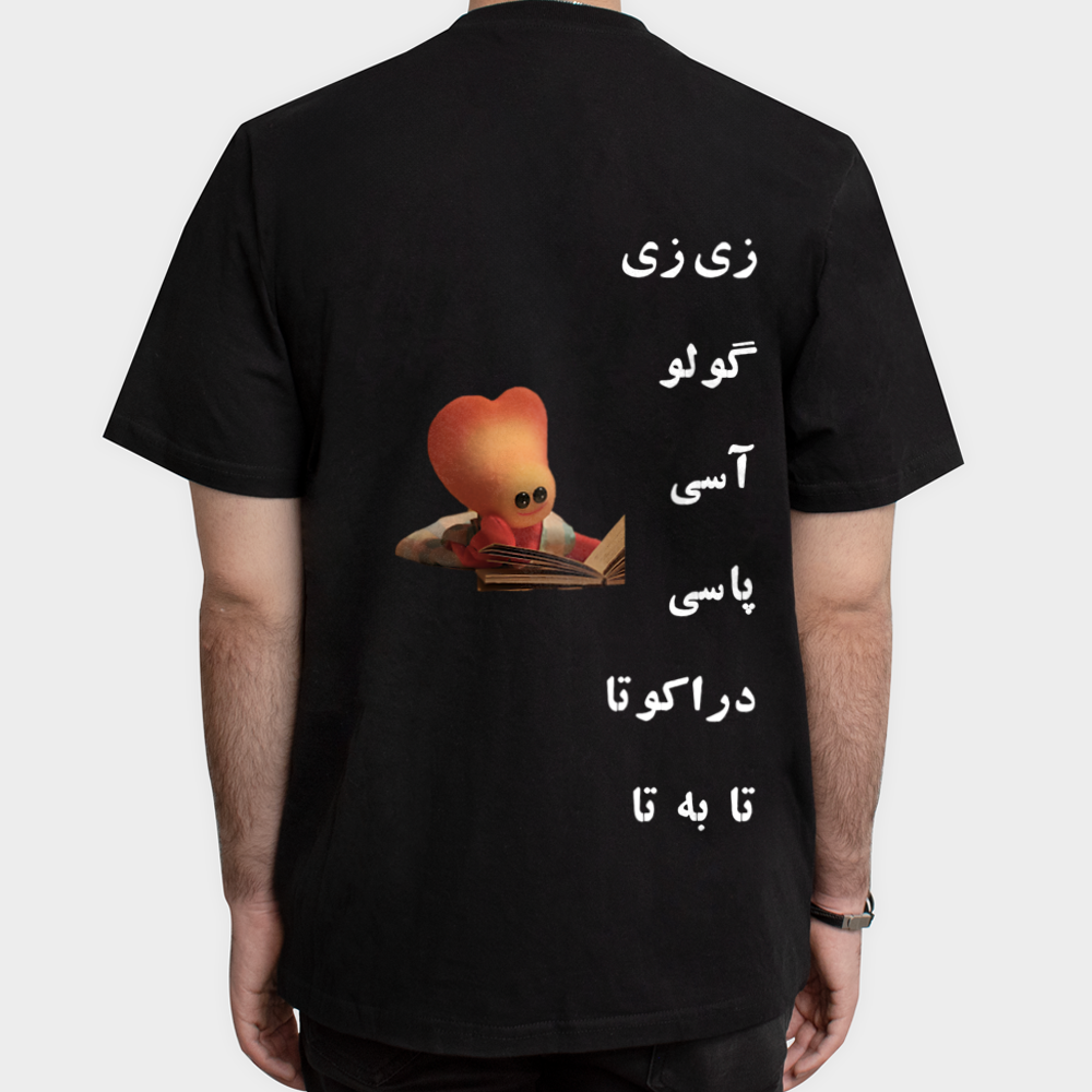 تیشرت زیزی گولونمای پشت - رنگ مشکی5