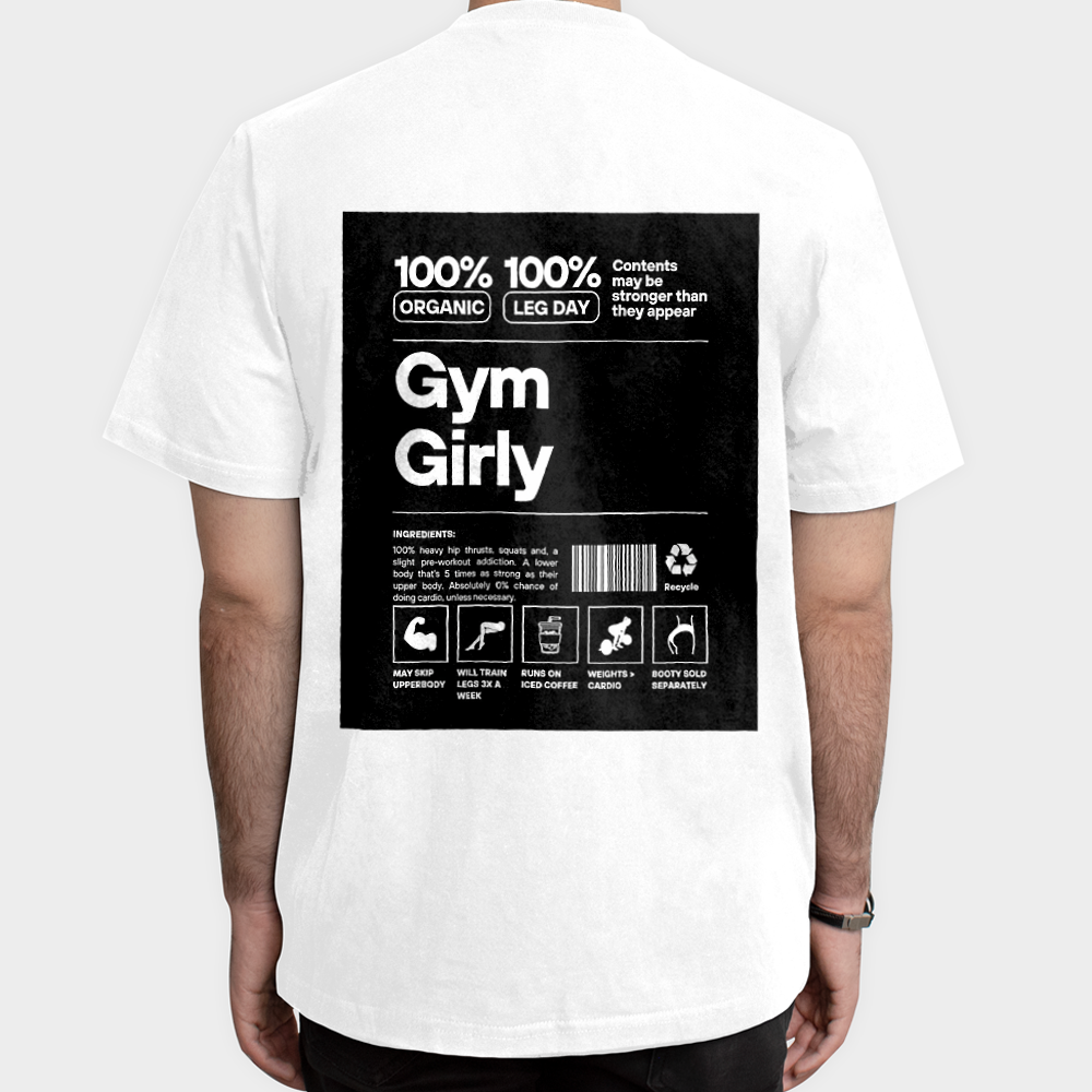 GYM GIRLY سفیدنمای پشت - رنگ سفید5