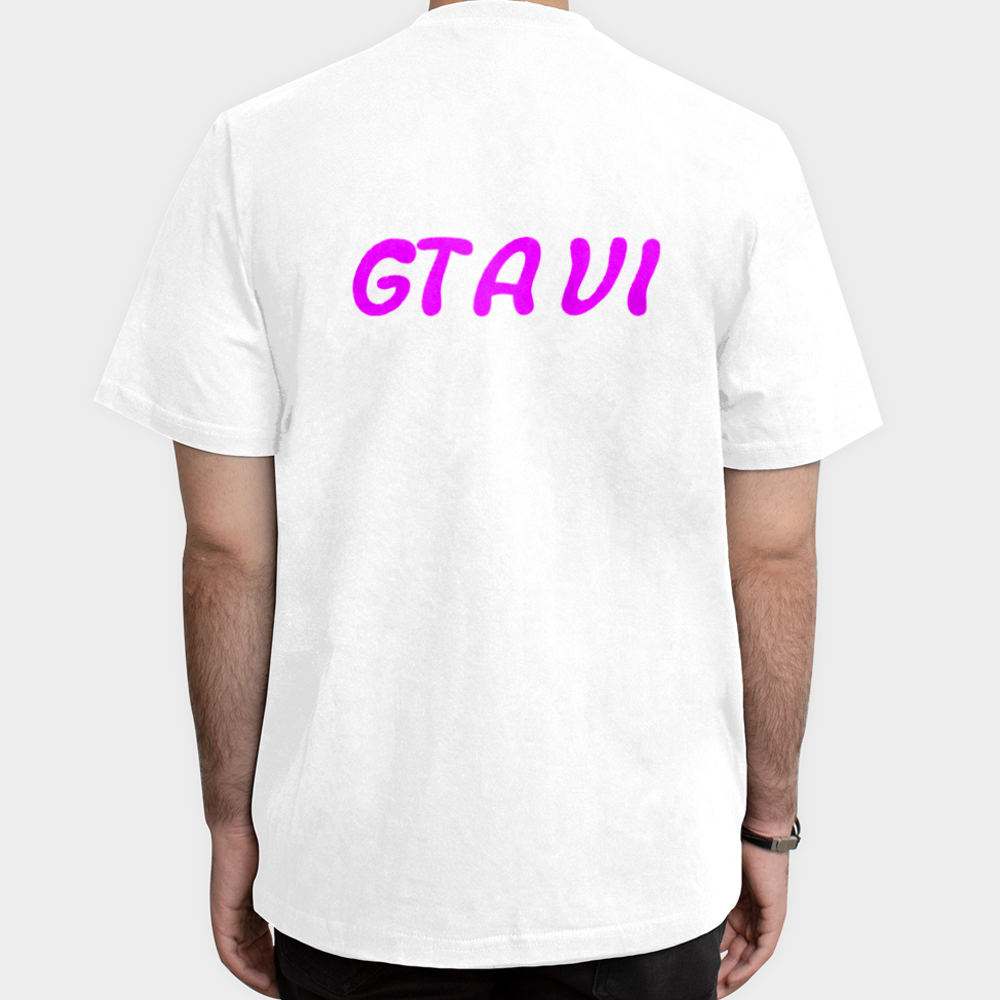 تیشرت بازی GTA VIنمای پشت - رنگ سفید5