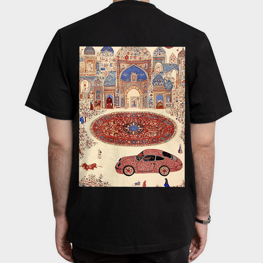 تی‌شرت با حس و حال ایرانینمای پشت - رنگ مشکی