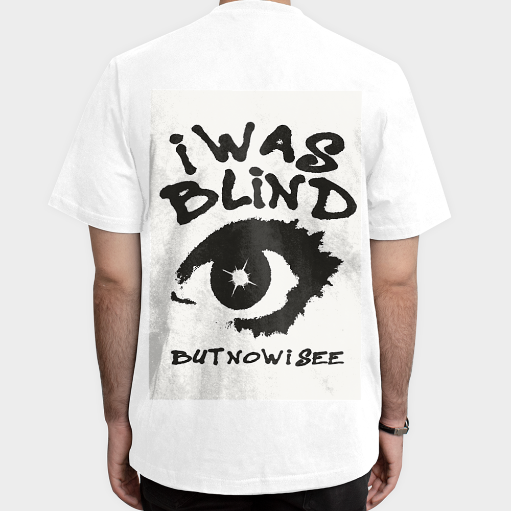 تیشرت iwas blindنمای پشت - رنگ سفید