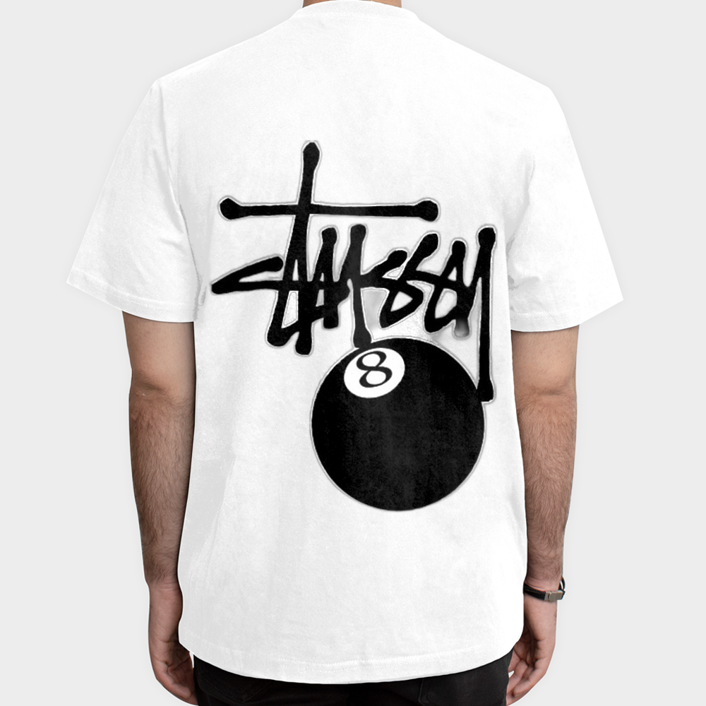 تیشرت طرح STUSSYنمای پشت - رنگ سفید