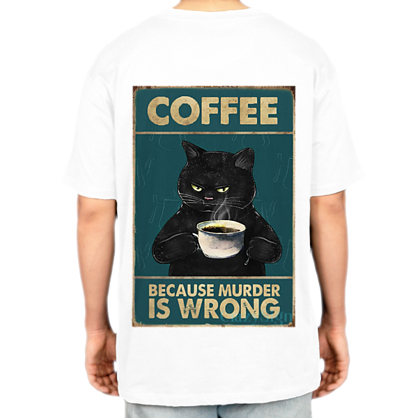 Cat shirtنمای پشت - رنگ سفید