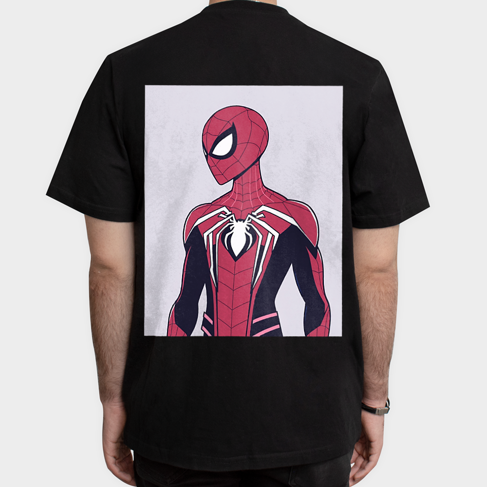 تیشرتspidermanنمای پشت - رنگ مشکی