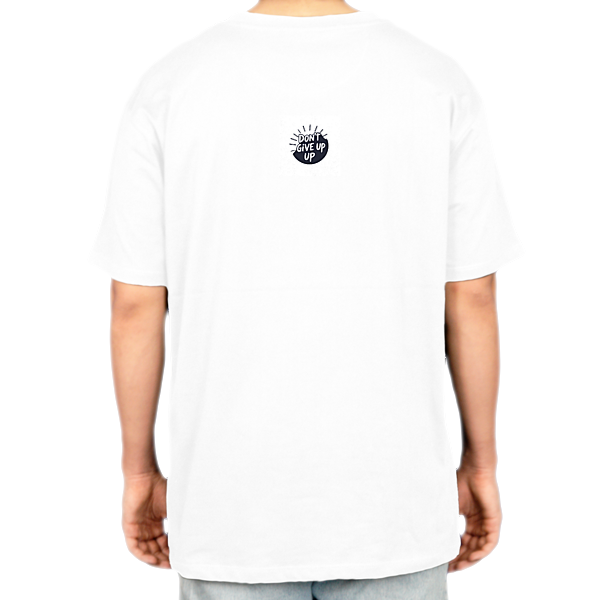 T-shirt Dont give upنمای پشت - رنگ سفید2