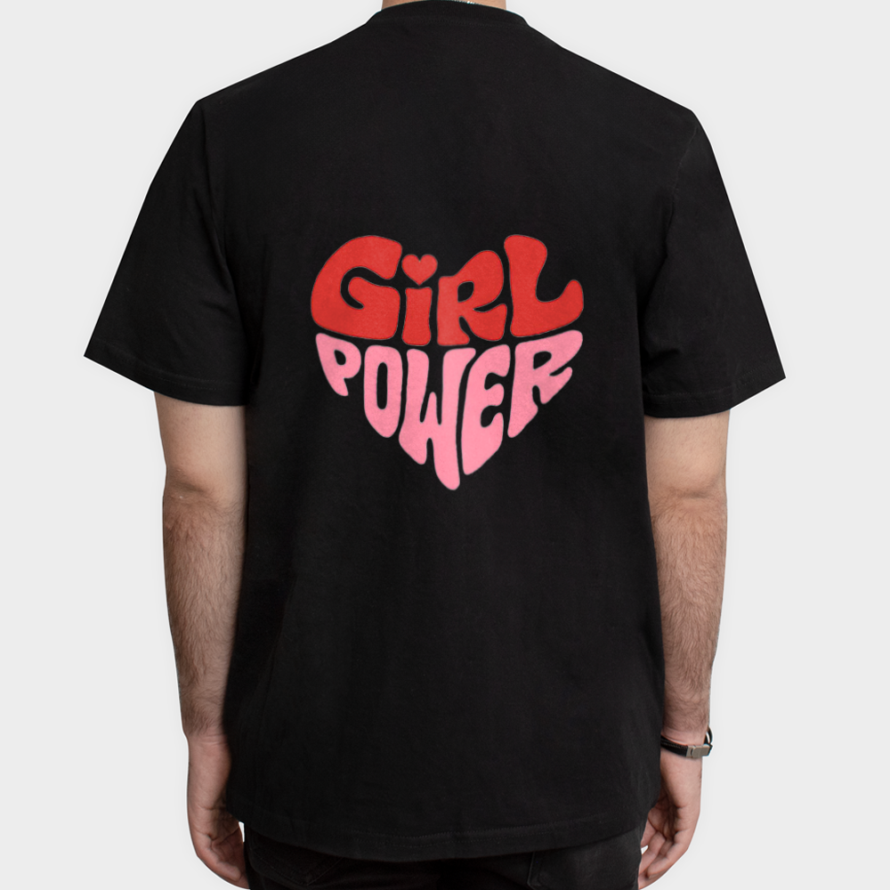 تیشرت GIRL POWERنمای پشت - رنگ مشکی5