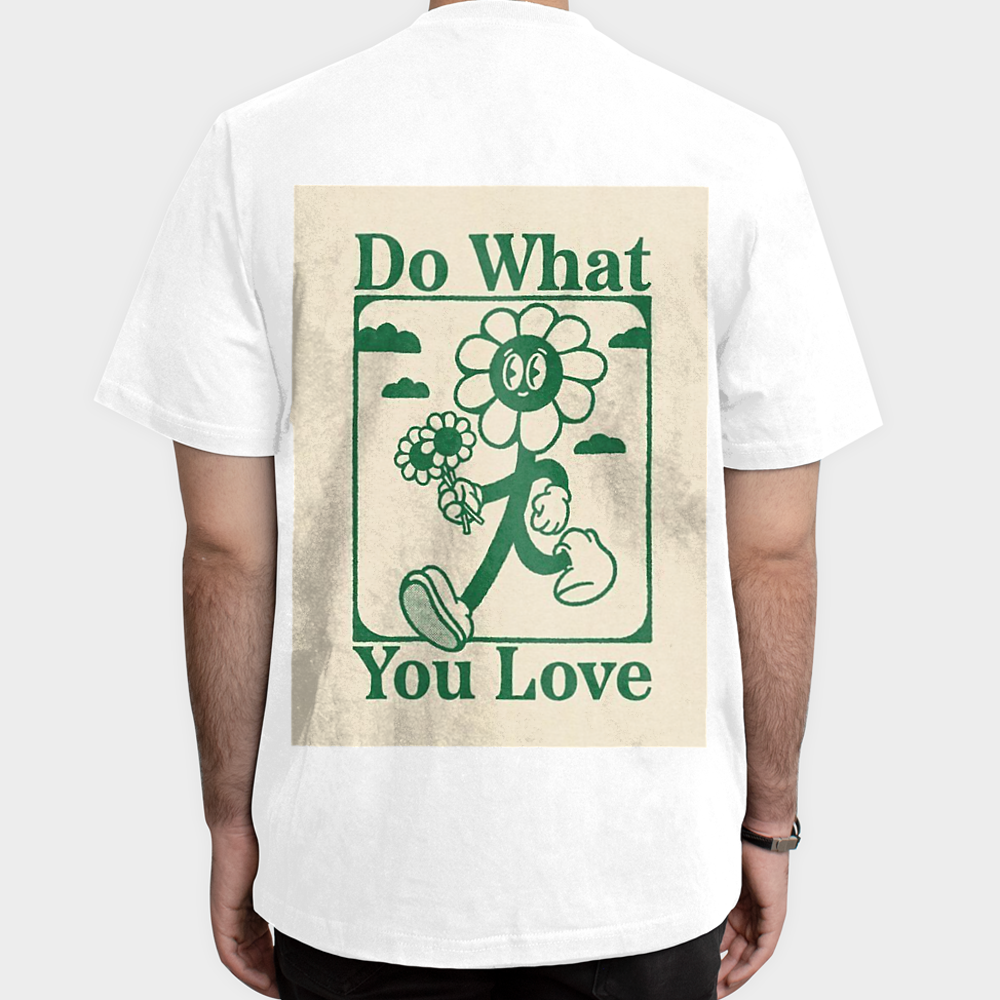 تیشرت Do what you loveنمای پشت - رنگ سفید