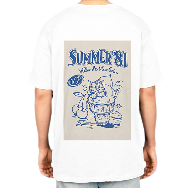 تیشرت Summerنمای پشت - رنگ سفید