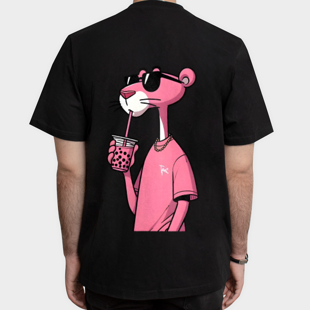 تیشرت پلنگ صورتی – Pink Panther Styleنمای پشت - رنگ مشکی5