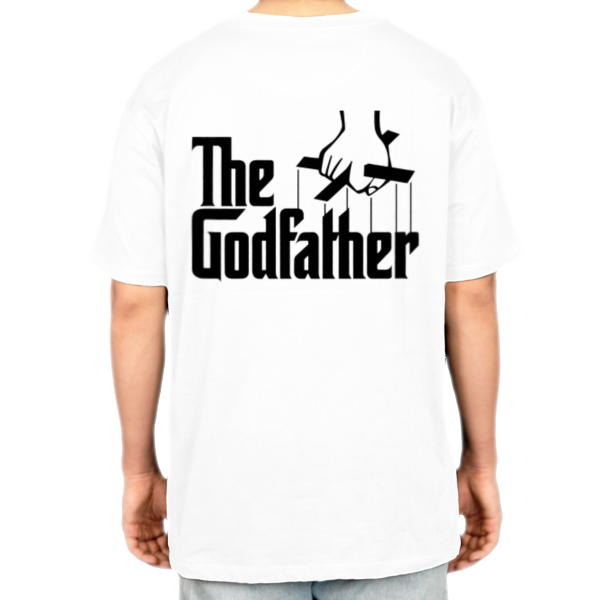 تیشرت نخ پنبه طرح The Godfatherنمای پشت - رنگ سفید2
