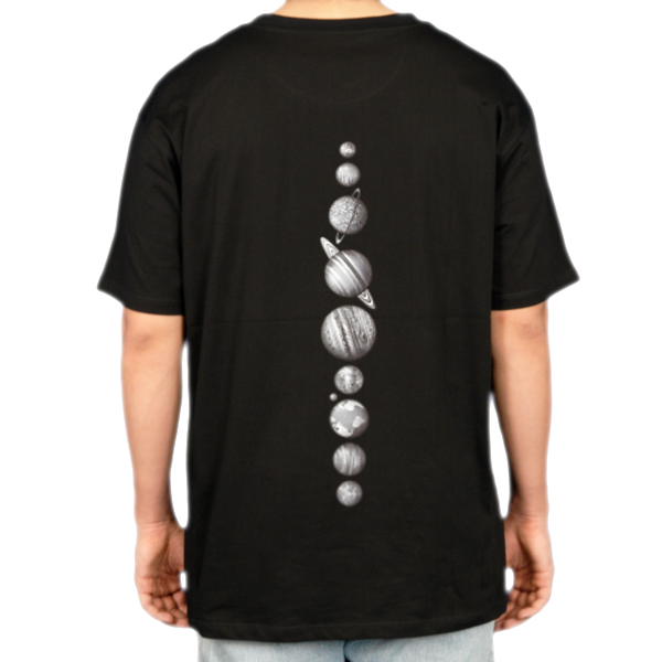 Moon T-shirtنمای پشت - رنگ مشکی2