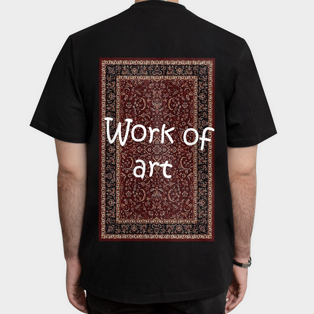 تیشرت WORK OF ARTنمای پشت - رنگ مشکی