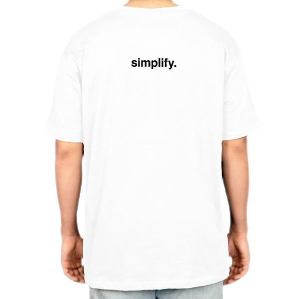 تیشرت simplifyنمای پشت - رنگ سفید2