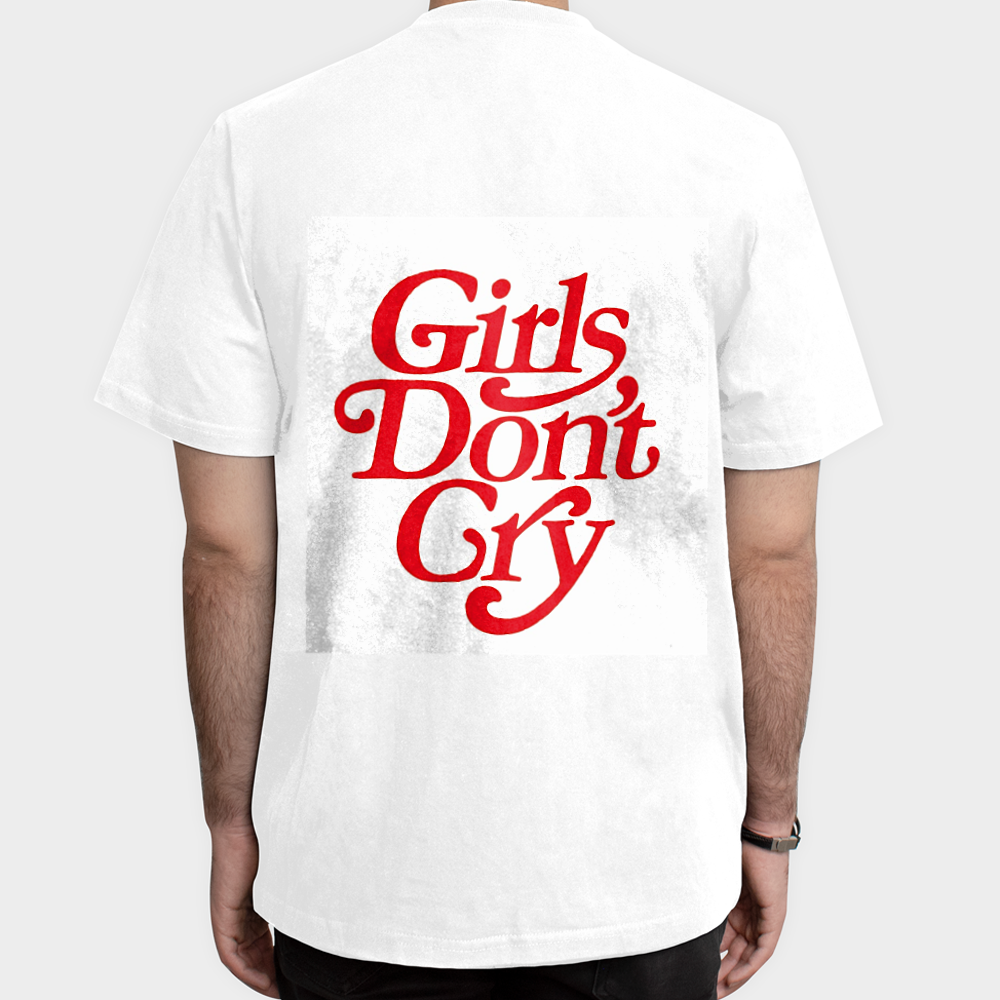 تیشرت طرح girls don't cry💅نمای پشت - رنگ سفید