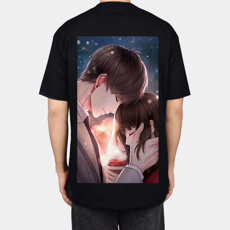 تیشرت طرح انیمهنمای پشت ۱ - رنگ مشکی0