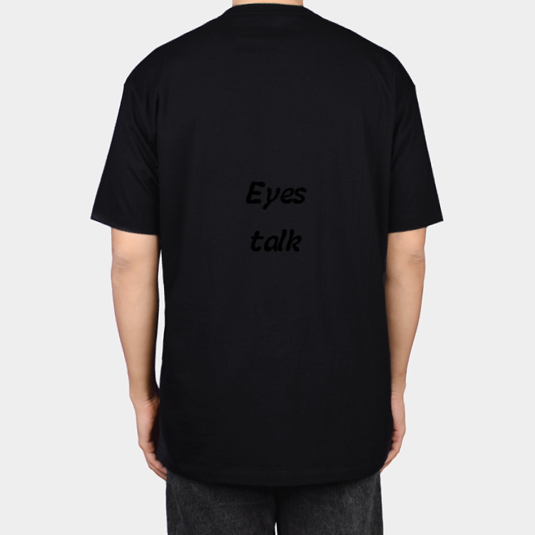 تیشرت eyes talkنمای پشت ۱ - رنگ مشکی1