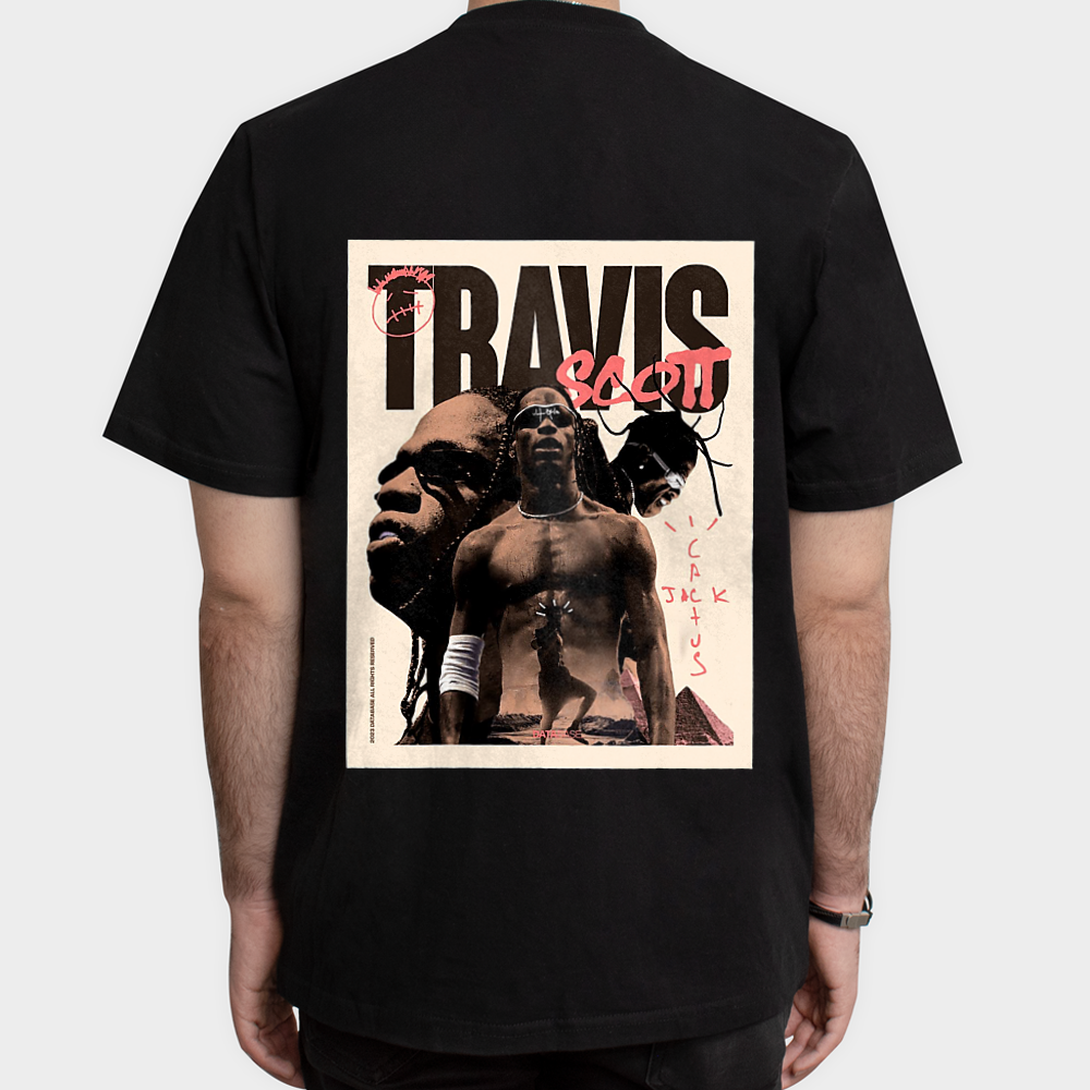 تيشرت travisنمای پشت - رنگ مشکی