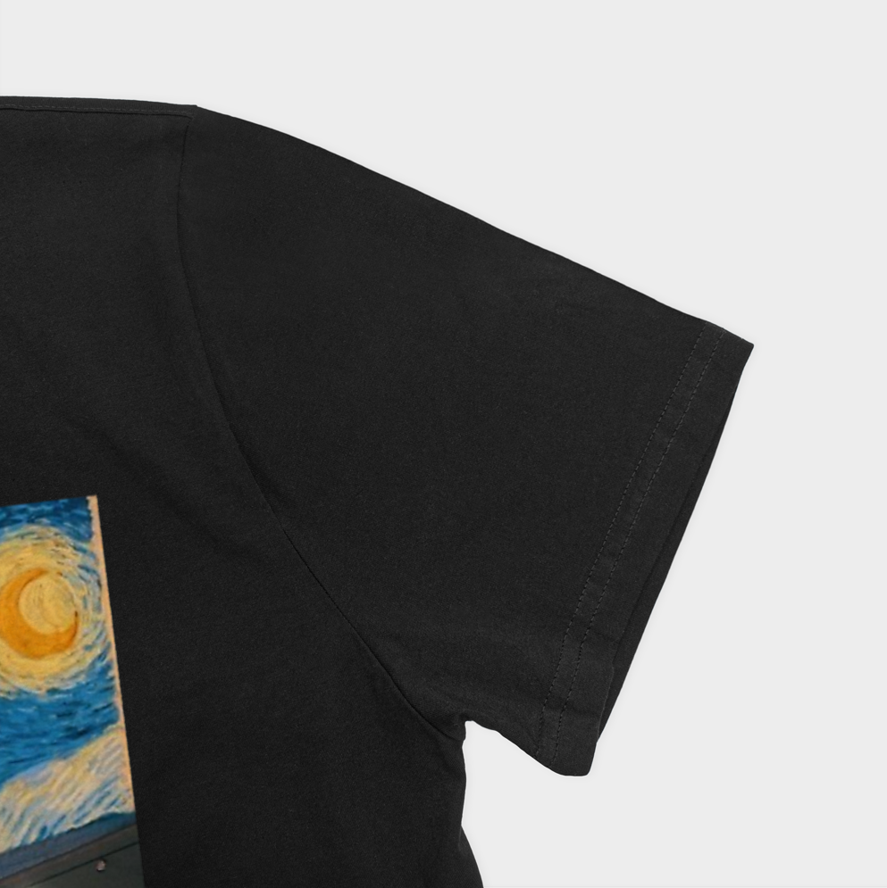 تیشرت طرح بی تی اسنمای نزدیک آستین چپ - رنگ مشکی2