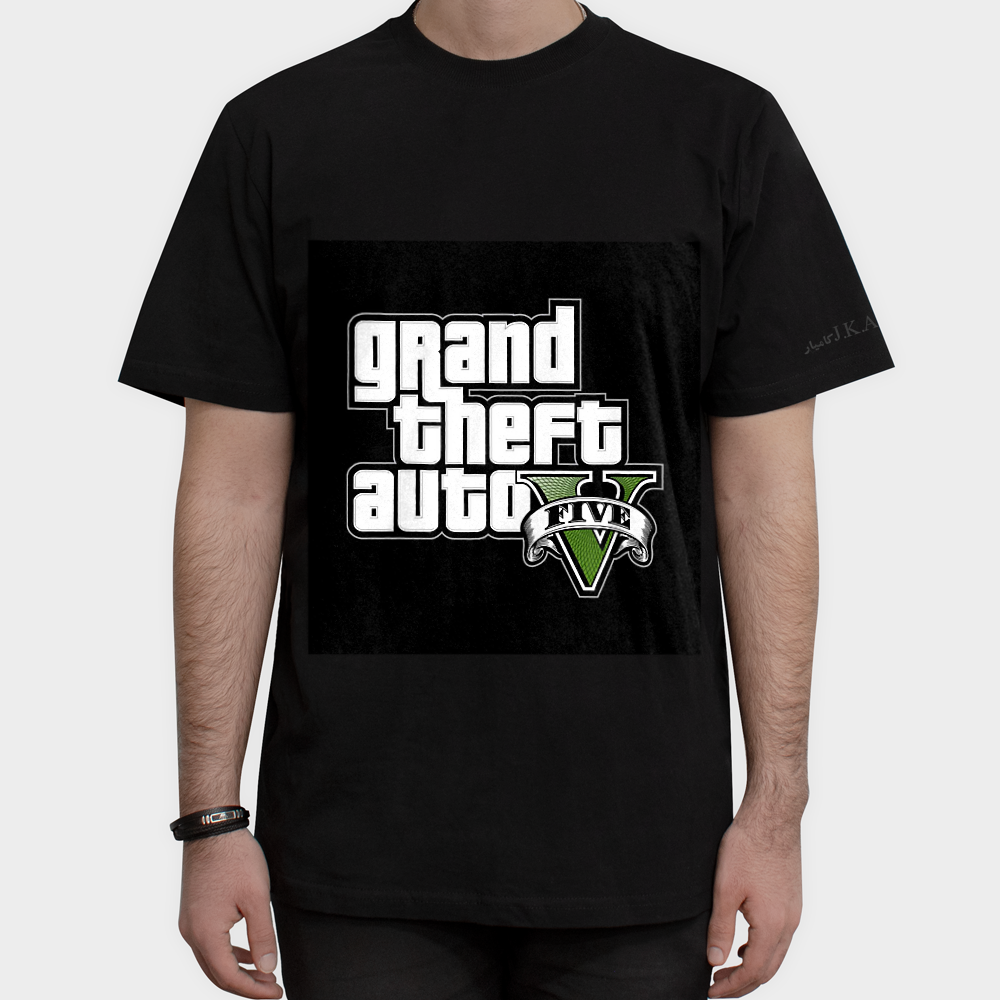 تیشرت GTA Vنمای روبرو ۱ - رنگ مشکی2