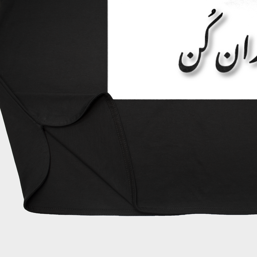 تیشرت شکوفه‌ی پاییزنمای روبرو ۳ - رنگ مشکی1
