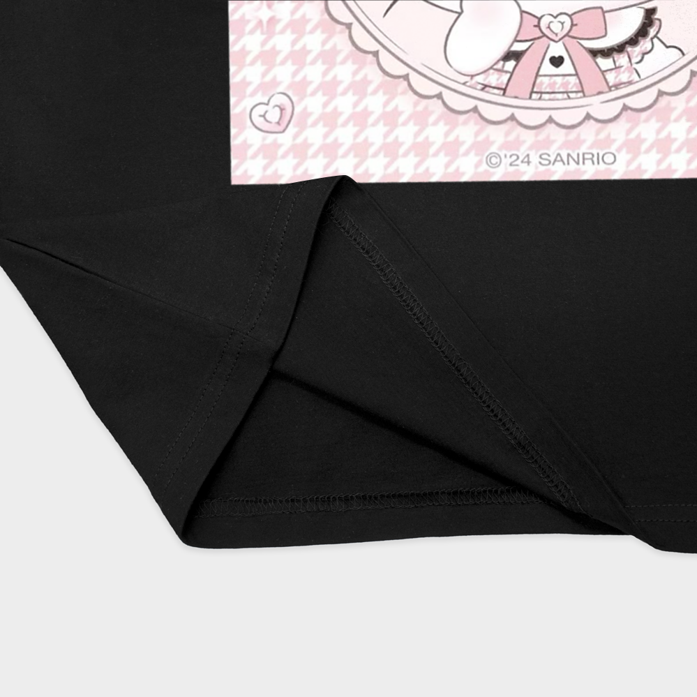 تیشرت hello kittyنمای نزدیک پایین لباس - رنگ مشکی2