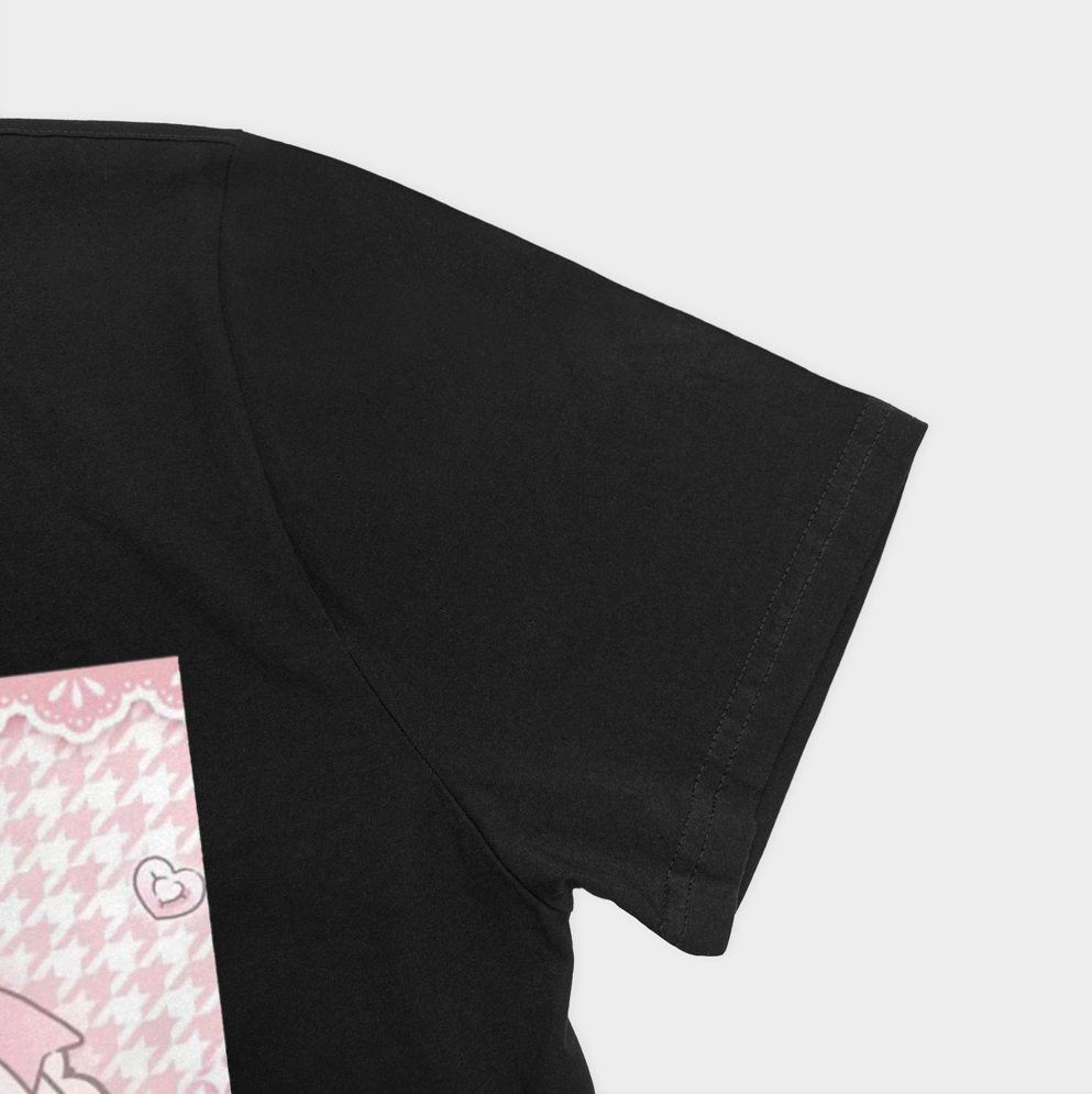 تیشرت hello kittyنمای نزدیک آستین چپ - رنگ مشکی3