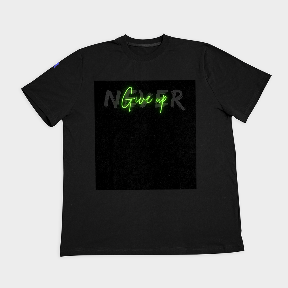 Never give upنمای روبرو ۲ - رنگ مشکی2