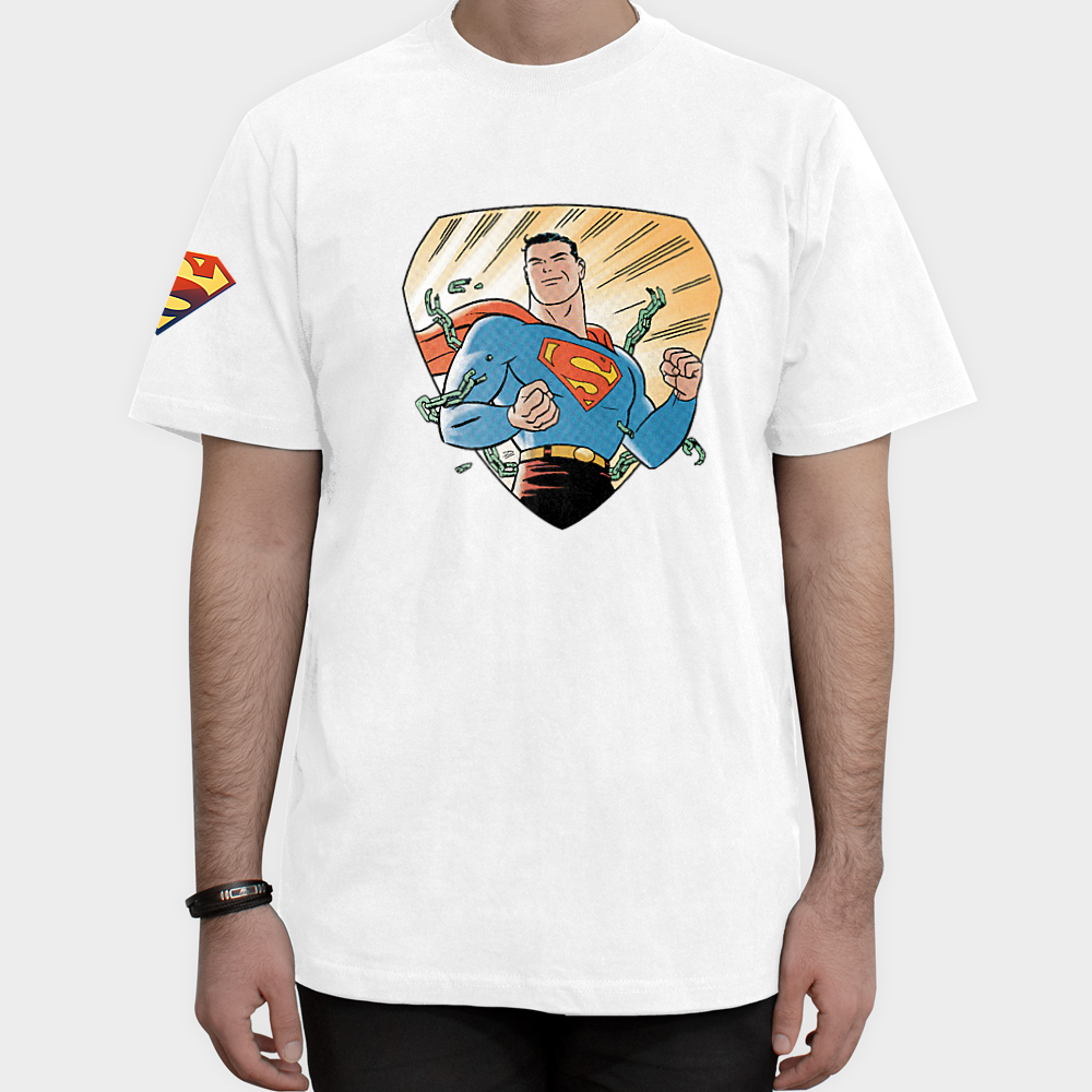 تیشرت {نماد سوپرمن} Super Manنمای روبرو ۱ - رنگ سفید2